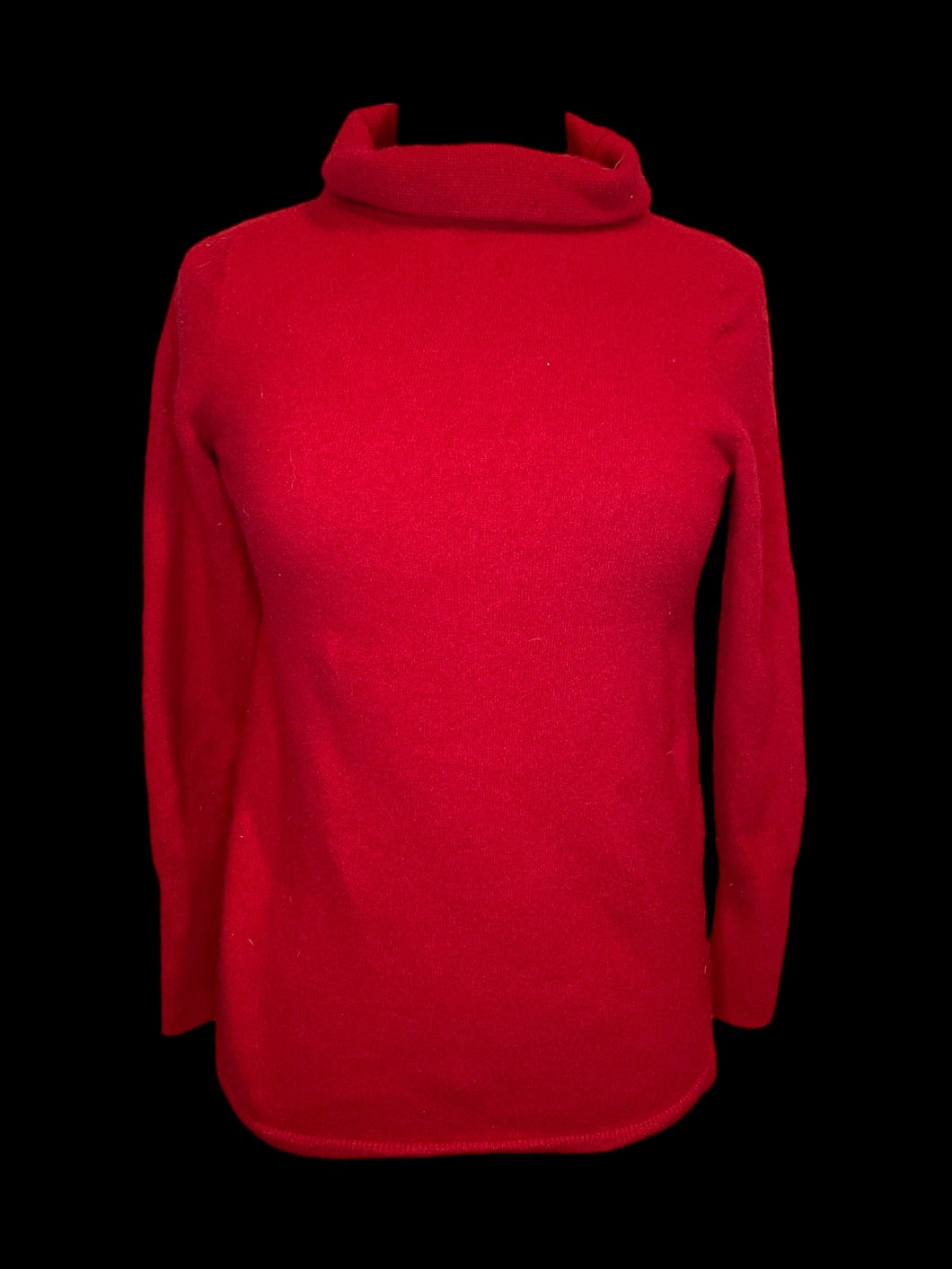 S Red cashmere long sleeve turtleneck sweater