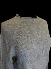 Load image into Gallery viewer, 0X Vintage 80s heather grey wool cable knit sweater
