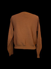 Load image into Gallery viewer, XL Light brown rib knit long sleeve scoop neck crop sweater
