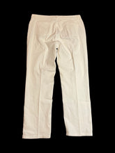 Load image into Gallery viewer, XL White denim high waist straight leg pants w/ pockets, belt loops, &amp; button/zipper closure

