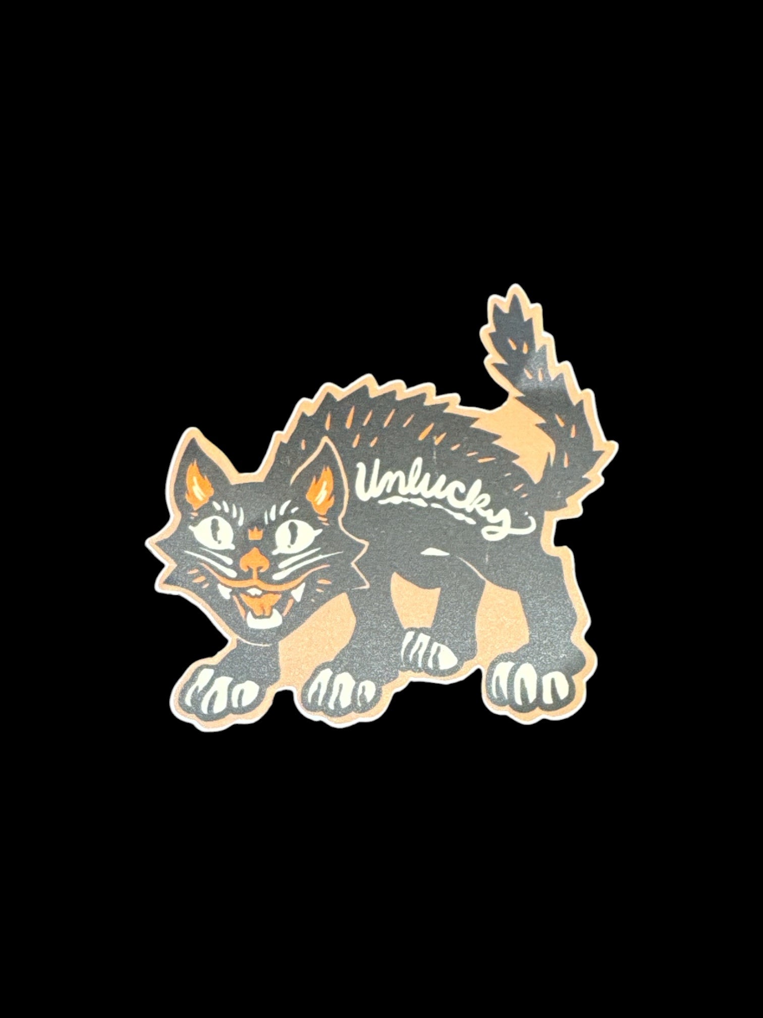 QD Unlucky Cat Sticker