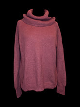 Load image into Gallery viewer, 3X Red knit long sleeve cowl neck sweater
