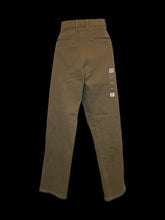 Load image into Gallery viewer, L NWT Dark brown mid rise straight leg pants w/ pockets, belt loops, &amp; button/clasp/zipper closure
