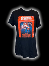 Load image into Gallery viewer, XL Black &amp; multicolor “Strangers Things” &amp; “Dungeons &amp; Dragons” graphic short sleeve crew neck top
