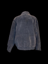 Load image into Gallery viewer, 2X Vintage 80s dark brown leather zip up jacket w/ folded collar, button cuffs, &amp; pockets
