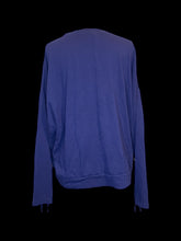 Load image into Gallery viewer, 3X Purple long sleeve scoop neckline sweater w/ drawstring cuffs
