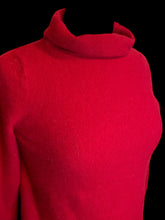 Load image into Gallery viewer, S Red cashmere long sleeve turtleneck sweater
