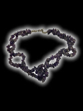 Load image into Gallery viewer, Amethyst twisted strand necklace w/ silver-like toggle clasp

