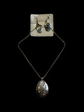Load image into Gallery viewer, NWT Sterling Silver swirl pattern earrings &amp; necklace set
