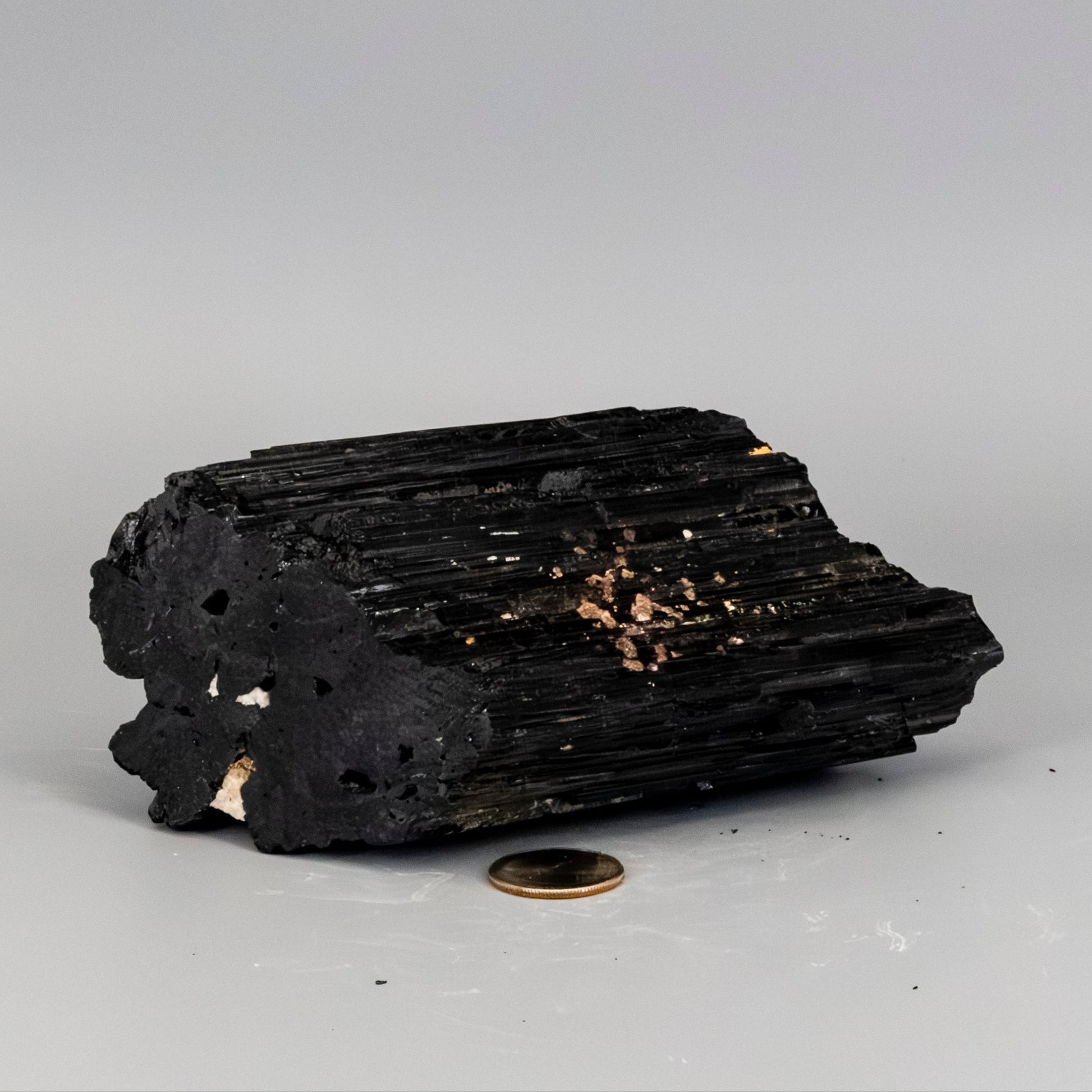 Big Black Tourmaline Hunk w/t Quartz Inclusions