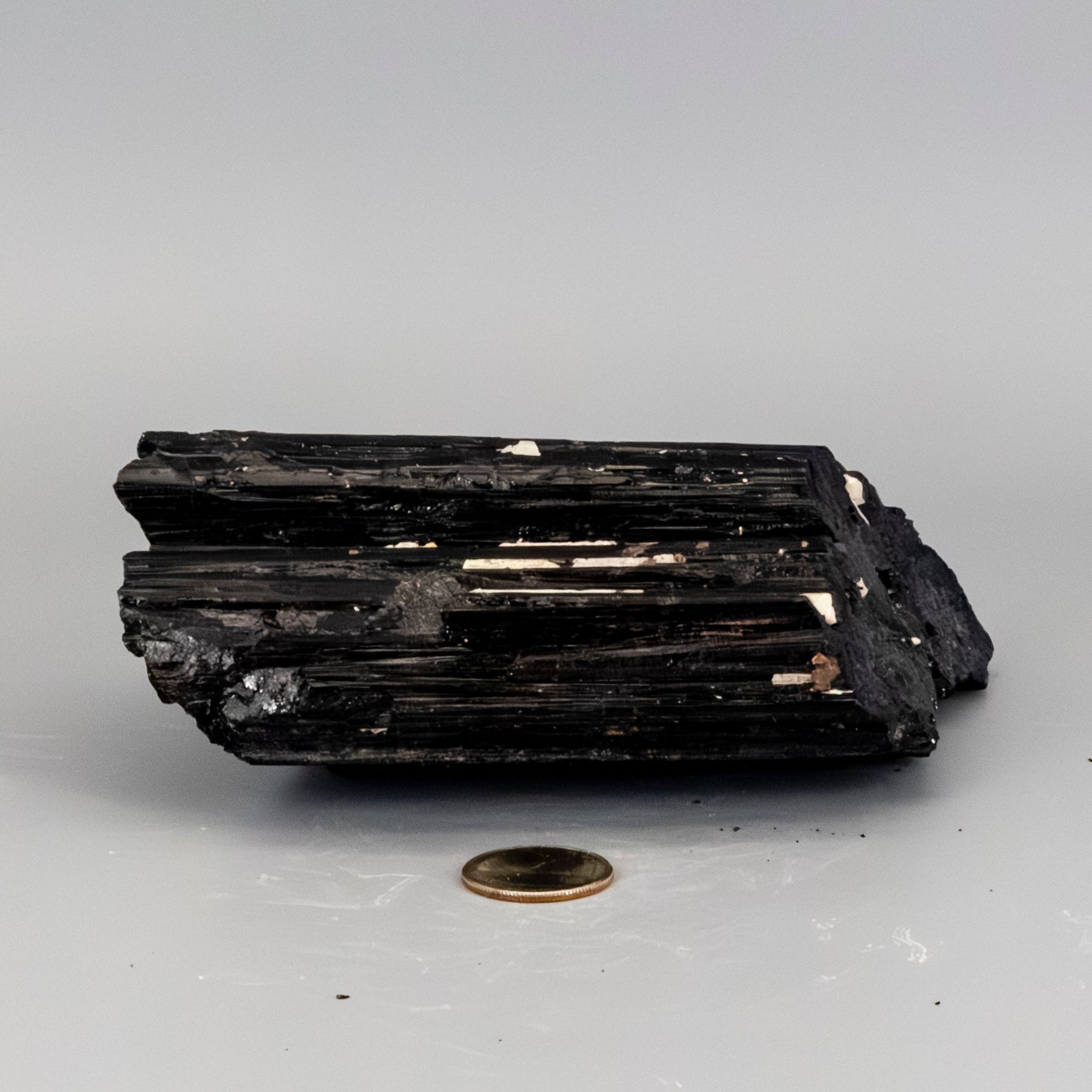 Big Black Tourmaline Hunk w/t Quartz Inclusions