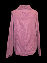 Load image into Gallery viewer, 2X Dusty rose cotton corduroy long sleeve button down jacket w/ folded collar, button cuffs, &amp; pockets
