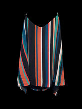 Load image into Gallery viewer, 5X NWT Multicolor stripe sleeveless v-neckline top w/ adjustable straps
