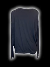 Load image into Gallery viewer, 1X Black, purple, &amp; red “Final Fantasy” graphic long sleeve scoop neckline top
