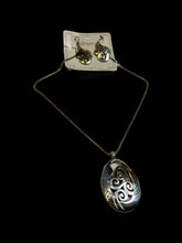 Load image into Gallery viewer, NWT Sterling Silver swirl pattern earrings &amp; necklace set
