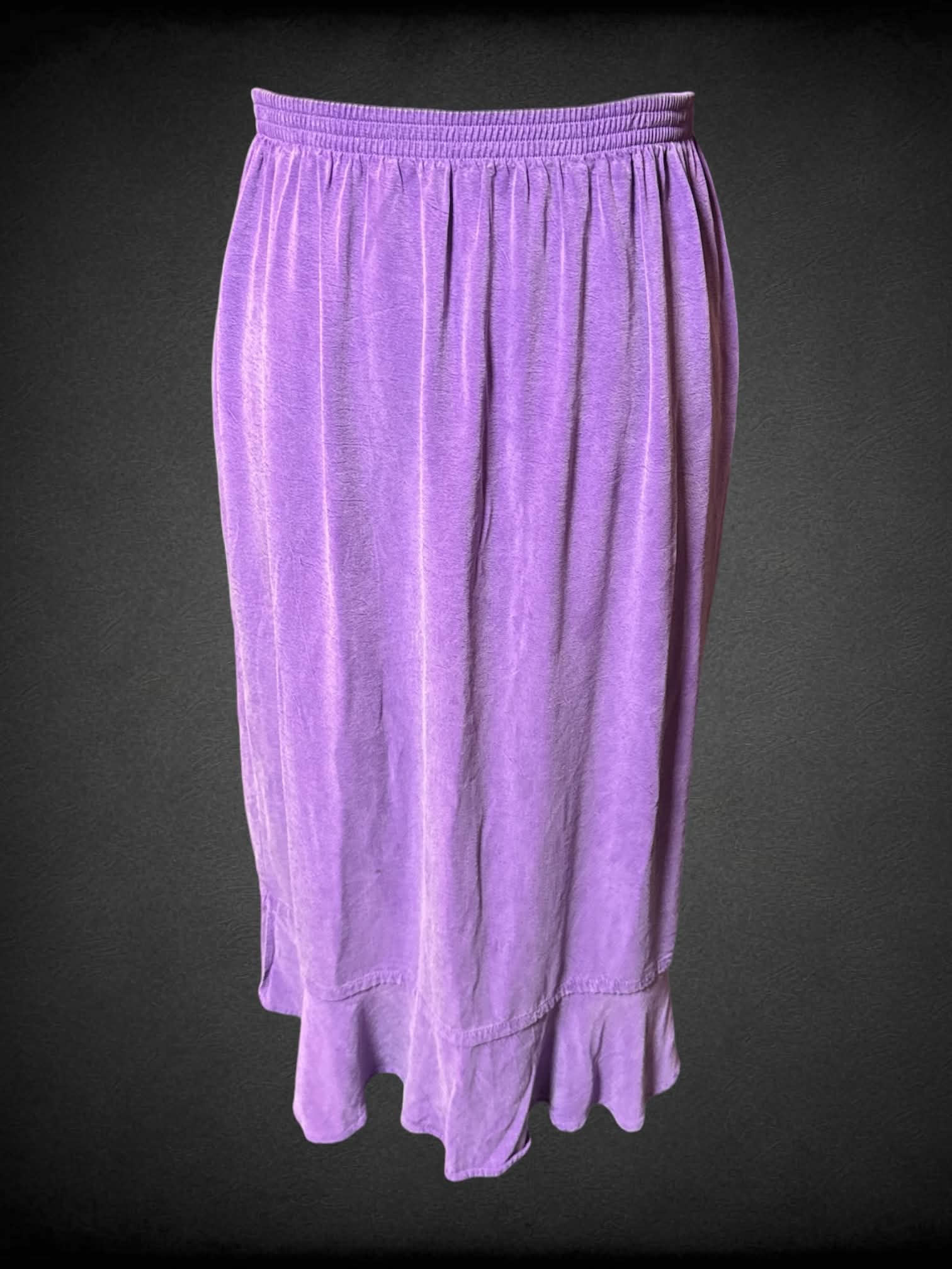 1X Tianello light purple long skirt with elastic waistband