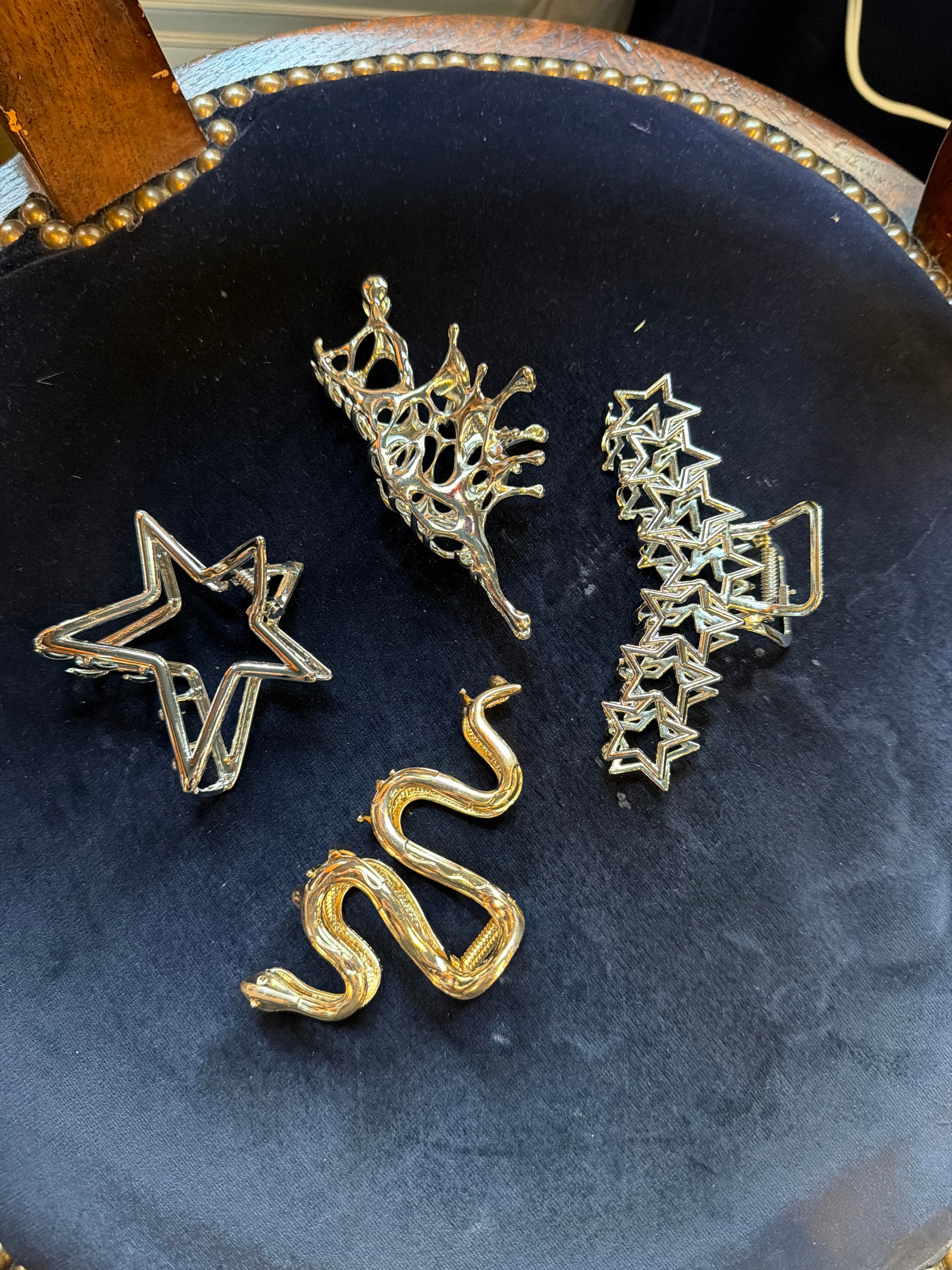 Big metal hair clips