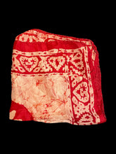 Load image into Gallery viewer, Vintage 70s red &amp; off-white abstract pattern square scarf
