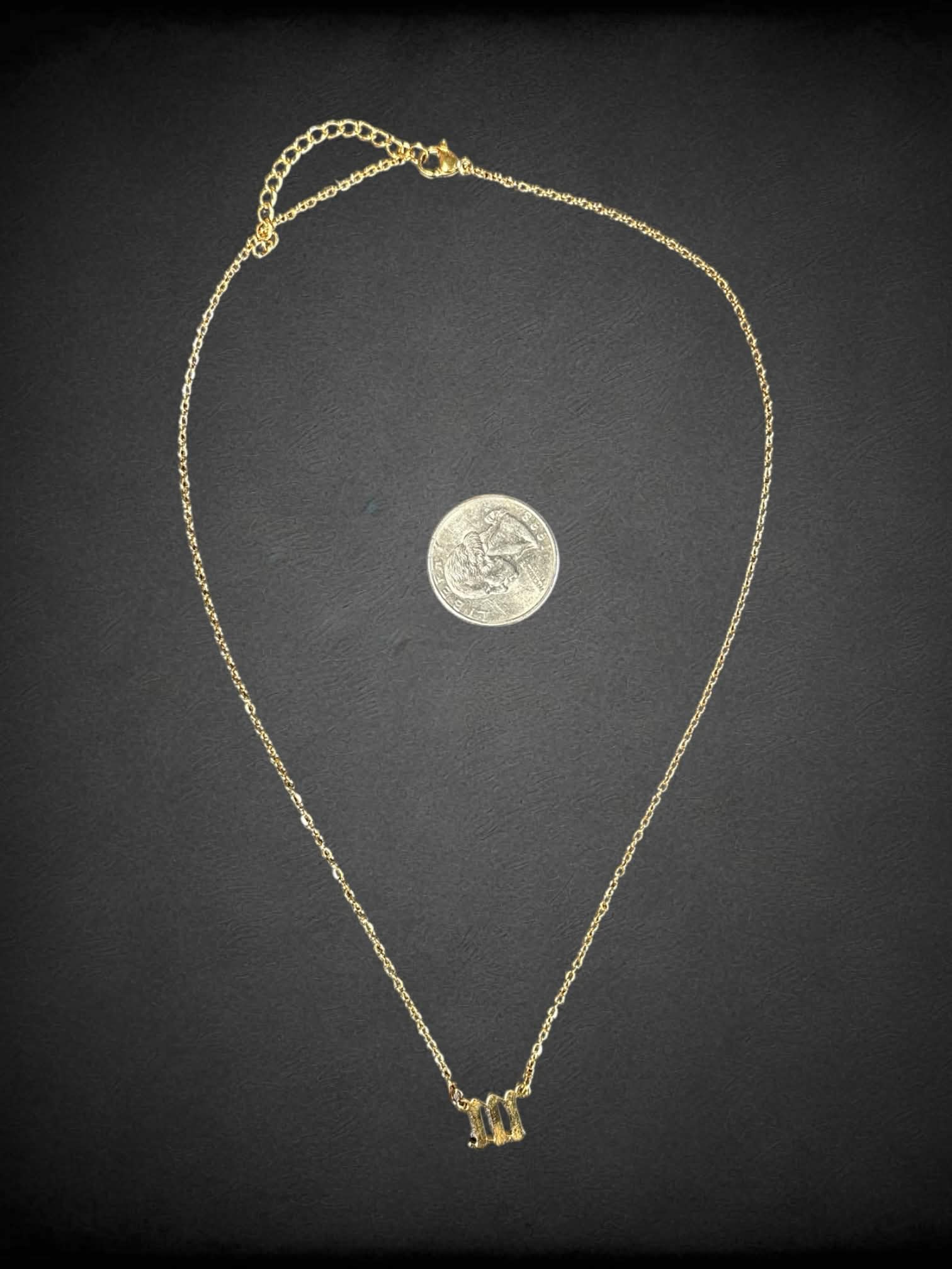 NWT Stainless Steel Gold Toned 111 angel number necklace