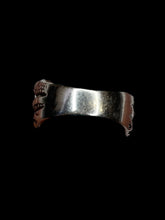Load image into Gallery viewer, ? 8 Silver-like dragon claw ring w/ rectangle cut red gem
