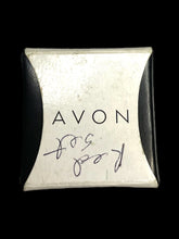 Load image into Gallery viewer, NWT Avon silver-like circle pendant necklace &amp; hinge oval hoop earring set w/ red &amp; clear cut gems, &amp; necklace chain expander
