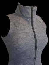 Load image into Gallery viewer, S Heather grey sleeveless high neck zip up dress w/ pockets
