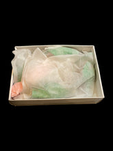 Load image into Gallery viewer, NWT 8.5M/10W Green faux snakeskin open toe strappy kitten heels
