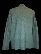 Load image into Gallery viewer, XL Teal long sleeve open front cardigan w/ ribbed hem, &amp; pockets
