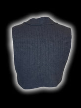 Load image into Gallery viewer, M Black knit sleeveless round neckline crop top
