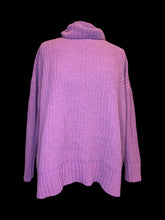 Load image into Gallery viewer, 2X Pink purple knit long sleeve turtleneck sweater
