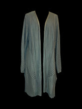 Load image into Gallery viewer, 4X Sage green loose knit long sleeve open front cardigan
