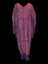 Load image into Gallery viewer, 1X Vintage 80s maroon &amp; burgundy leather &amp; crochet patchwork sleeveless maxi dress &amp; button down jacket set
