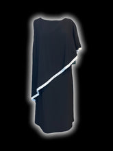Load image into Gallery viewer, 3X NWT Black &amp; white sleeveless midi dress w/ built in cape
