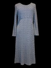 Load image into Gallery viewer, 0X Vintage Y2K grey &amp; black textured long sleeve midi dress

