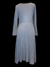 Load image into Gallery viewer, 0X Vintage Y2K grey &amp; black textured long sleeve midi dress

