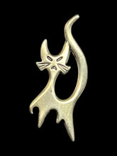 Load image into Gallery viewer, Vintage silver like abstract cat push back earrings
