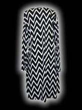 Load image into Gallery viewer, L Vintage black &amp; white houndstooth patchwork pattern cap sleeve dress w/ pockets, button-down shoulder, &amp; faux buttons
