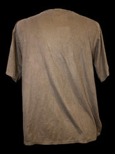 Load image into Gallery viewer, L Brown faux suede short sleeve hi-lo top w/ high side slit
