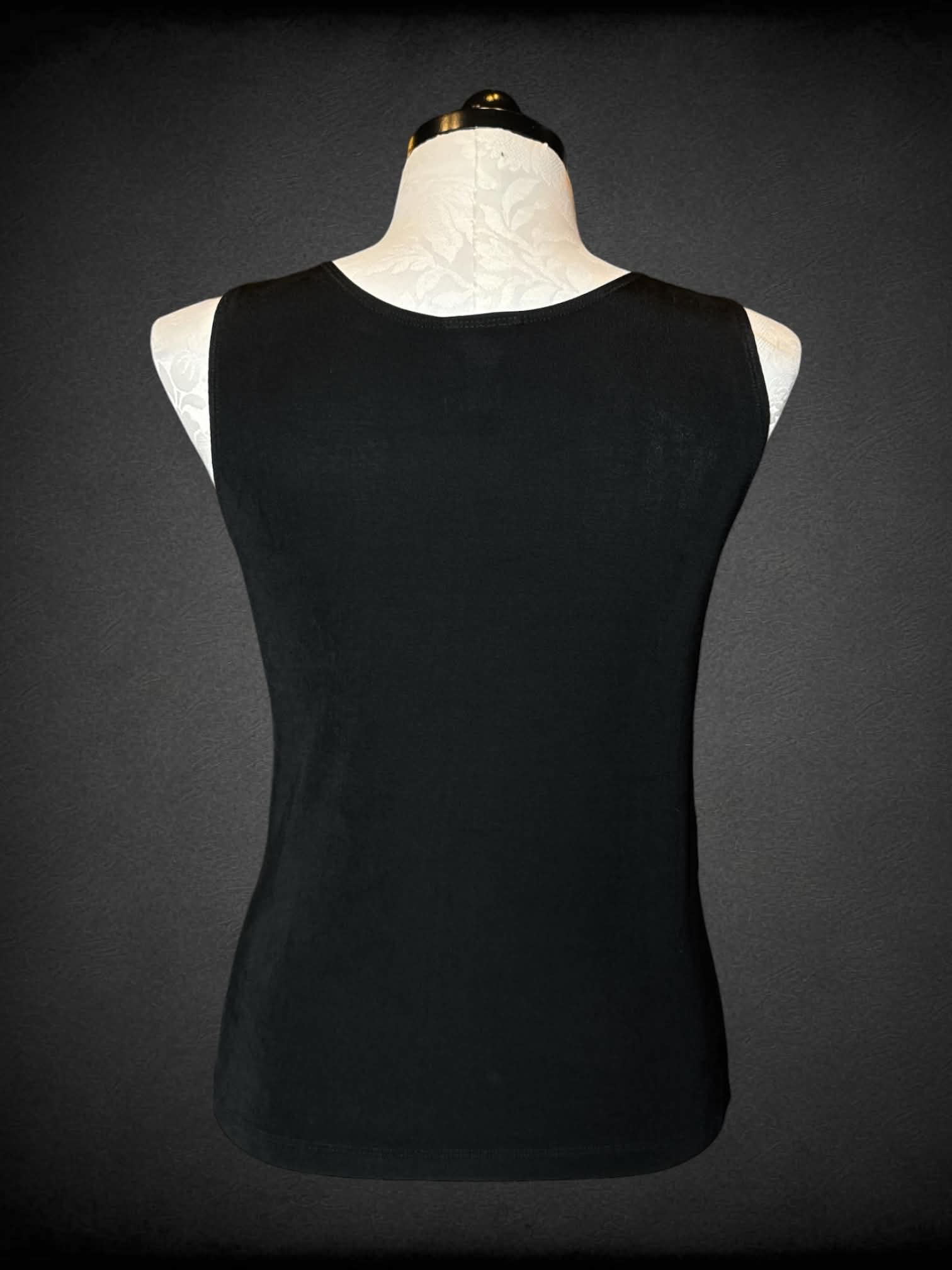 1X Chico’s black shirt with silver beaded neckline