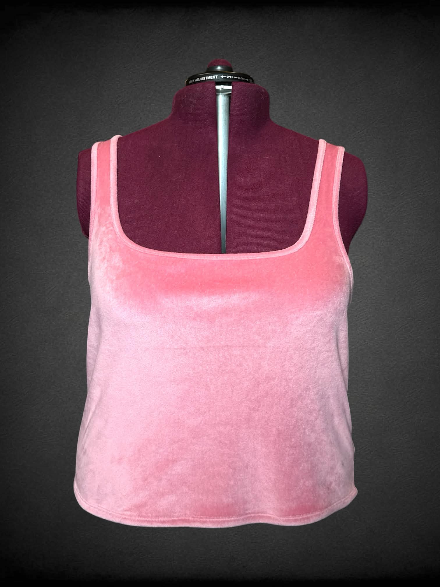 2X Only soft pink cropped tank top