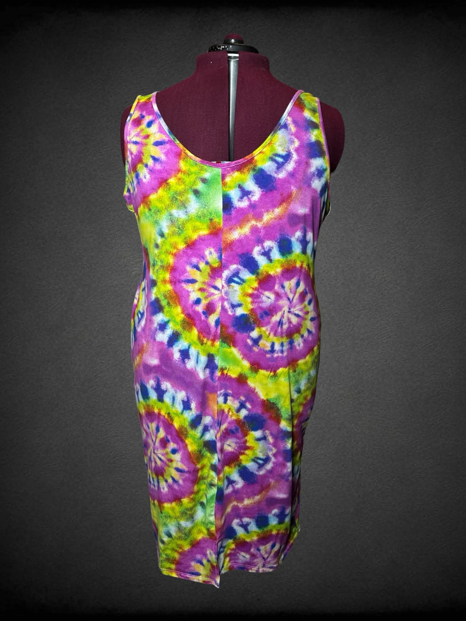 4X Absolutely Love It! pink and green tie-dye dress