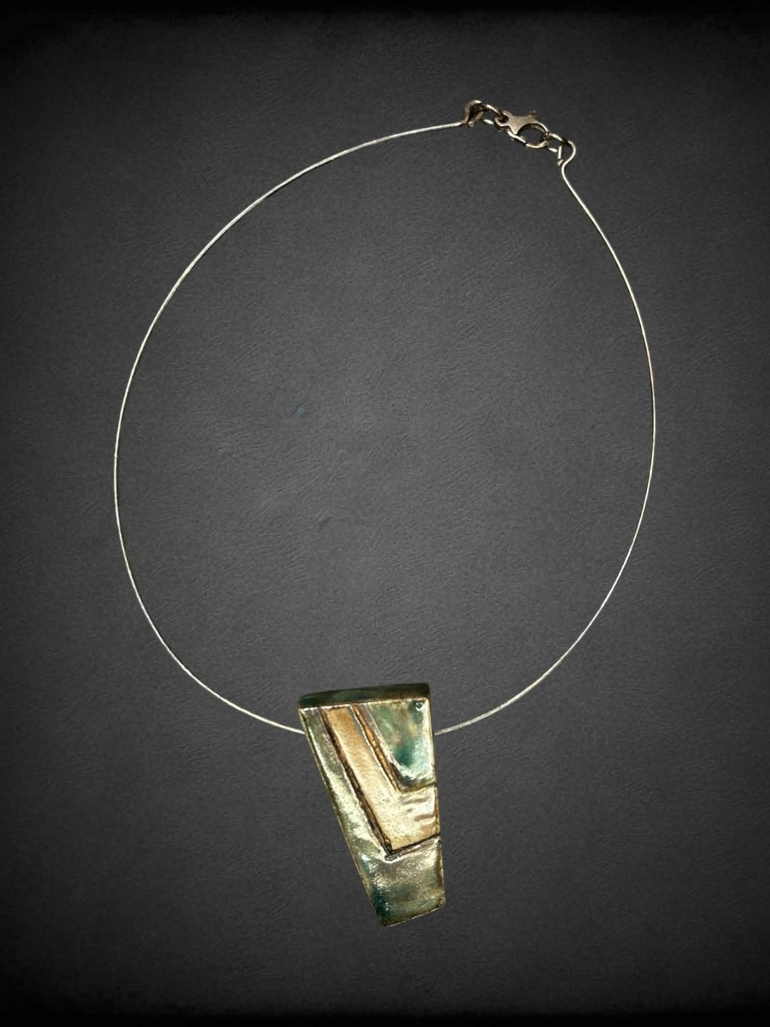 Rare 1 of 1 Victoria Tillard ceramic art piece necklace with shard charm