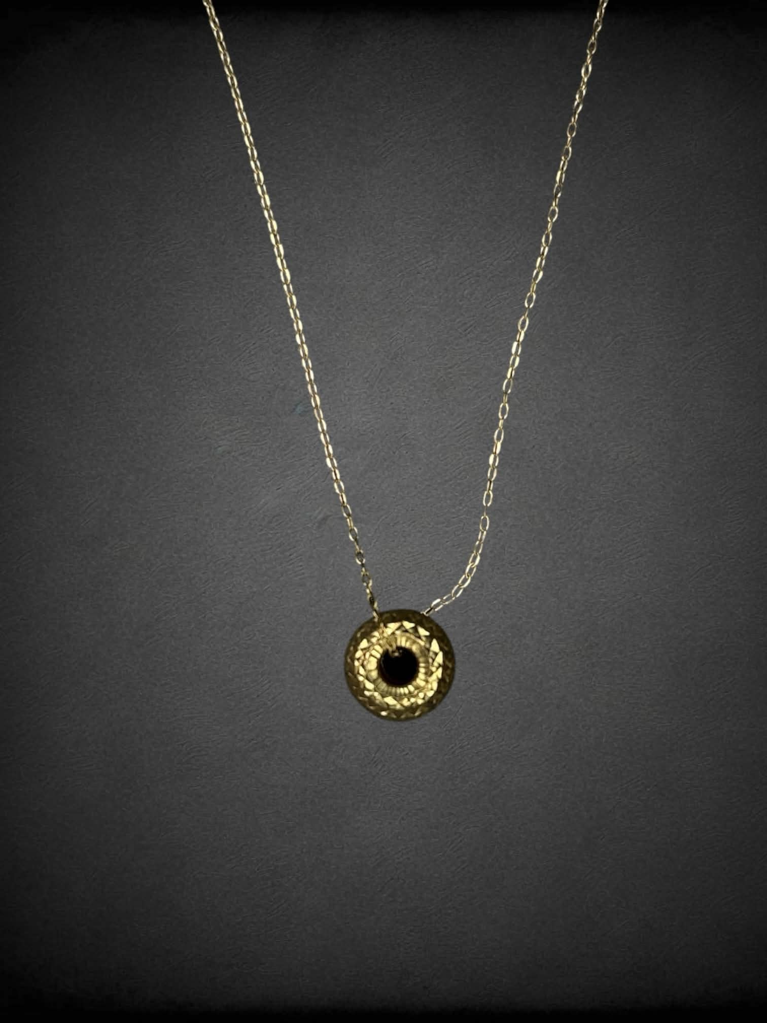 14k gold plate delicate chain necklace with gold bead charm