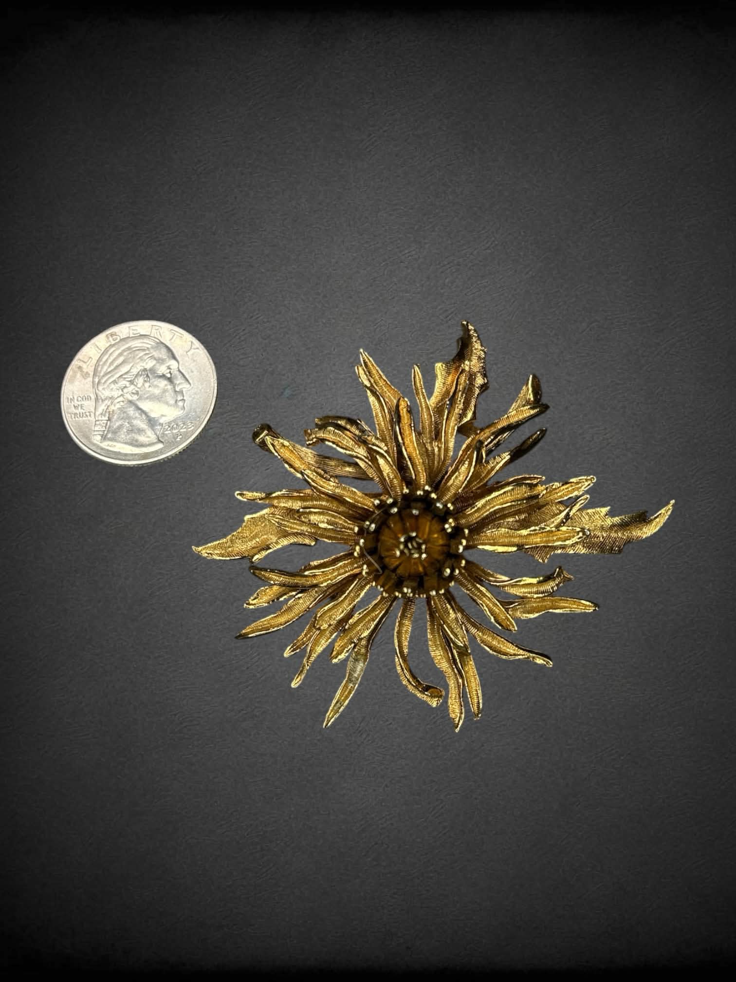 Bronze flower broach