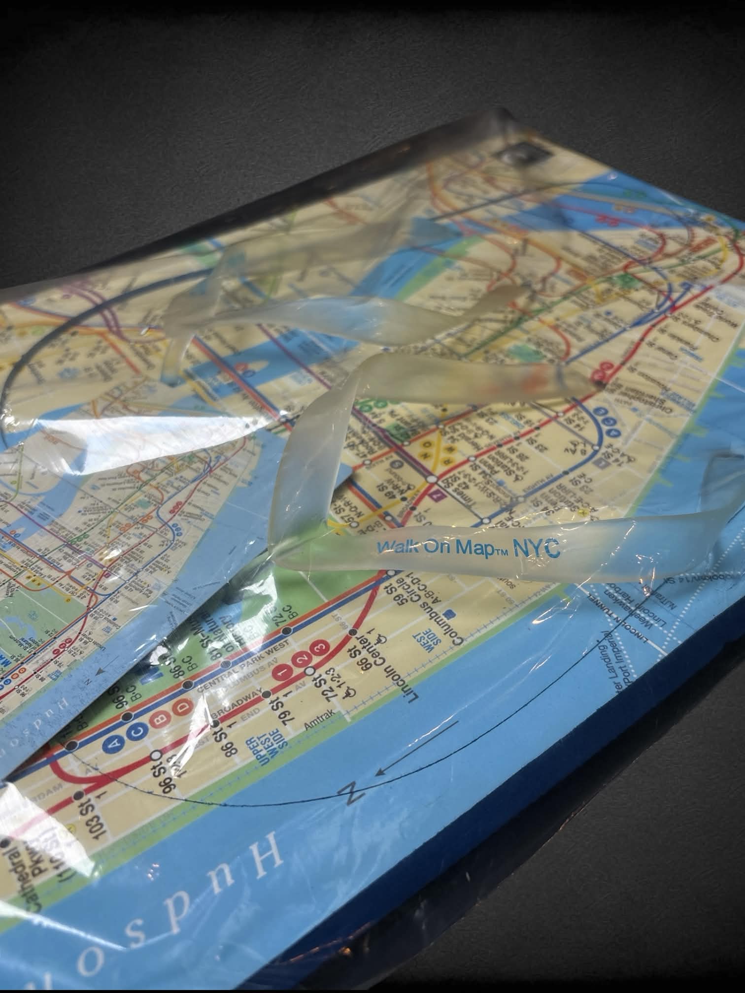 Size 11-12.5 NYC map flip flops new in package