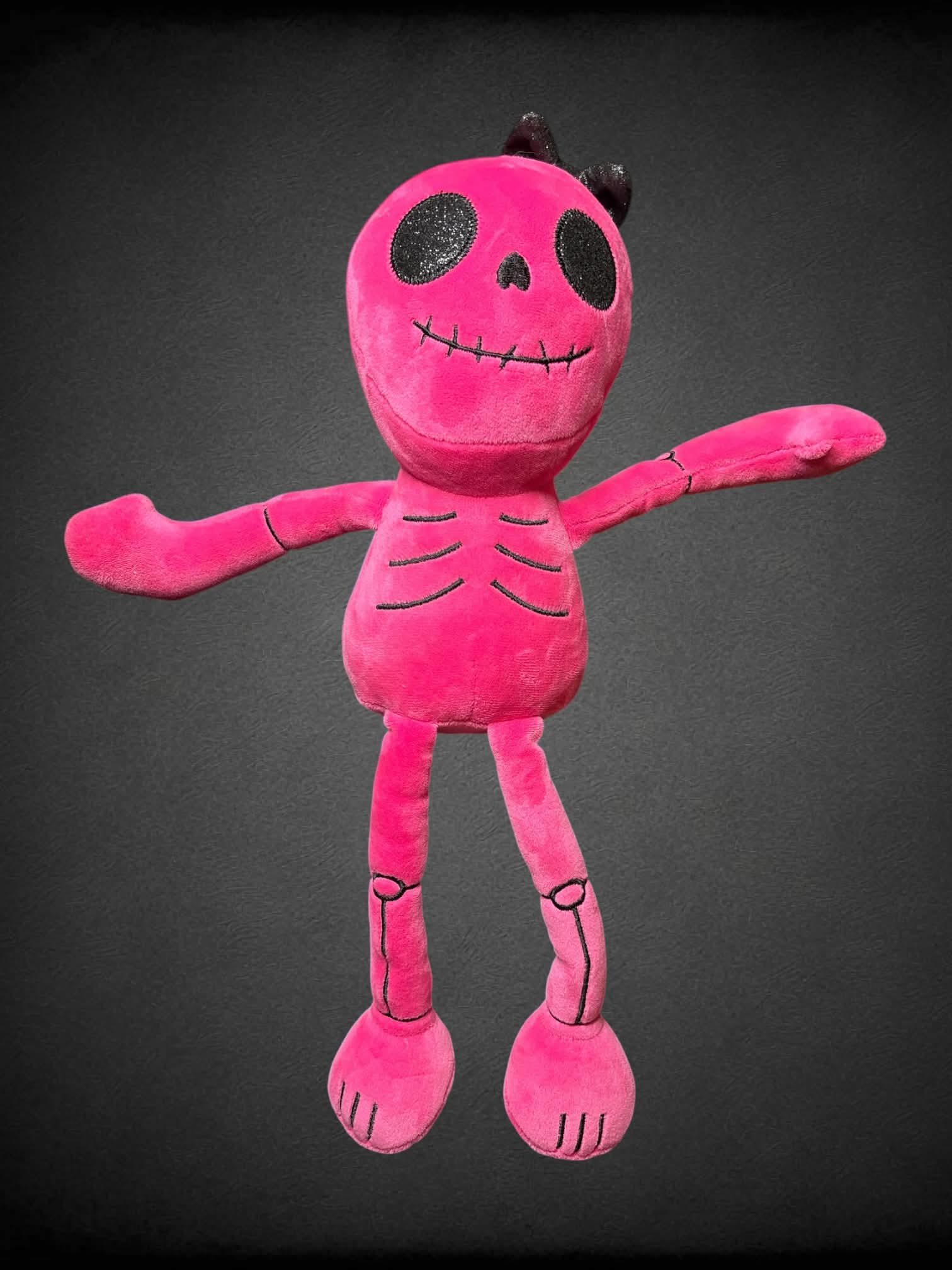 Smoochy Pals pink skeleton plush