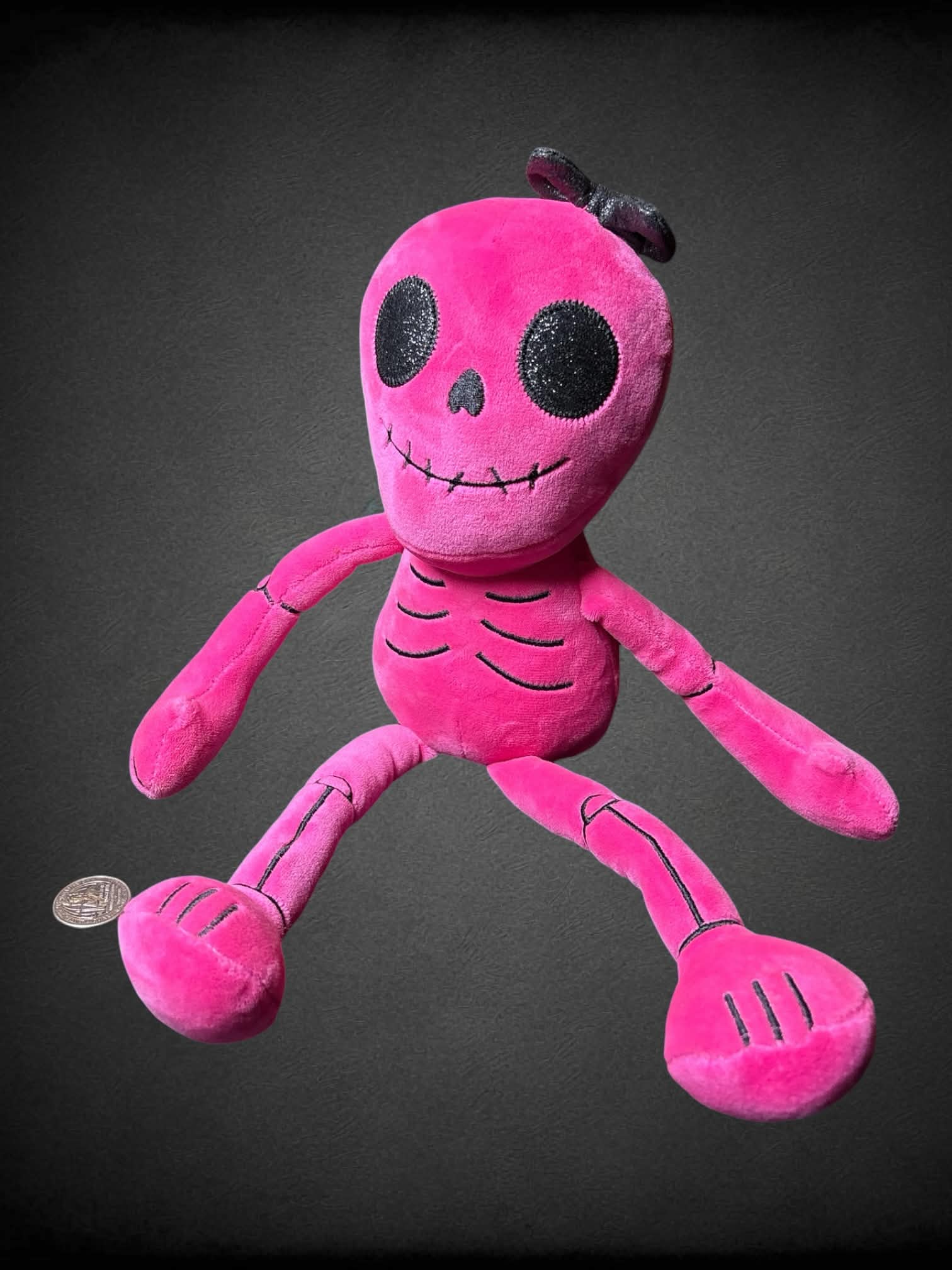 Smoochy Pals pink skeleton plush