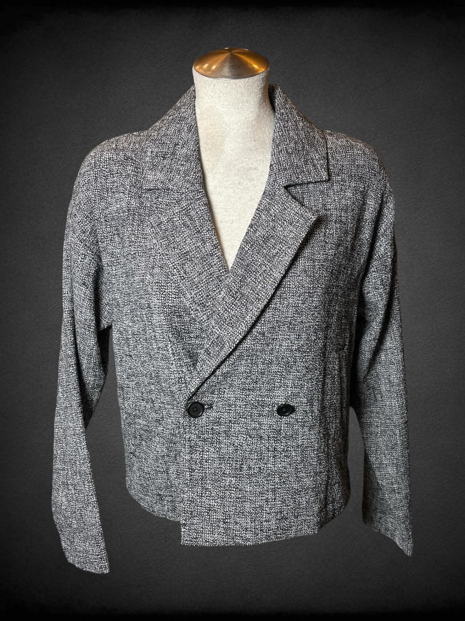 L Eileen Fisher NWT heather grey blazer with buttons on front