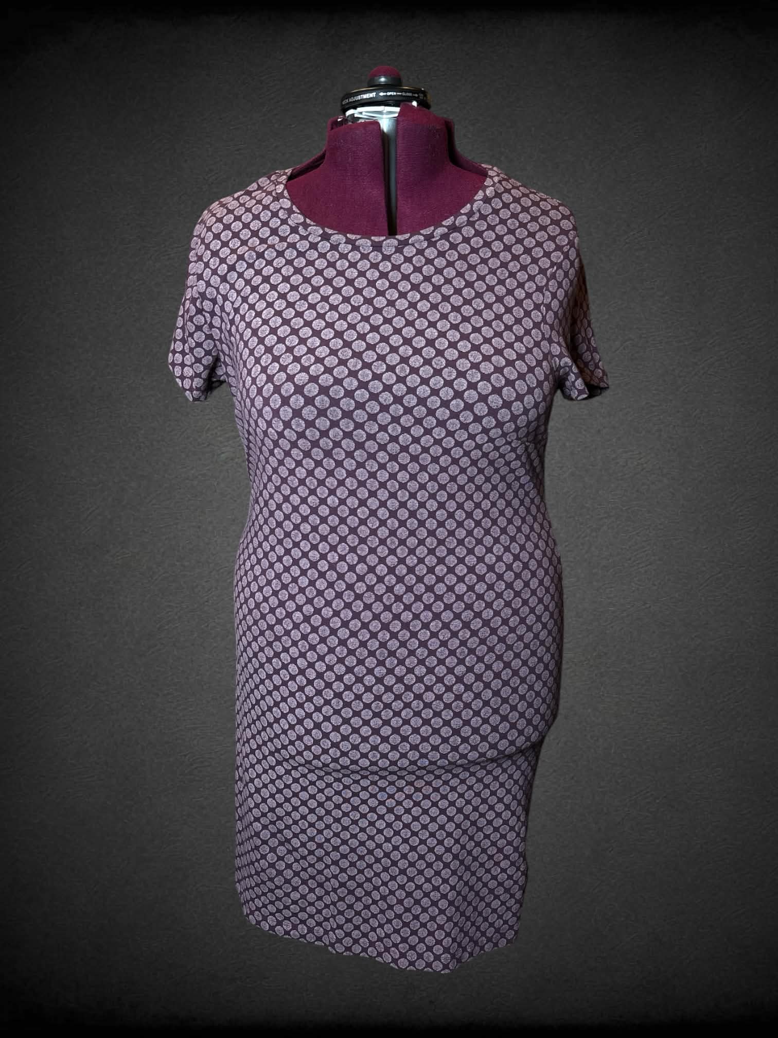 2X Old Navy mauve dress with polka-dot pattern