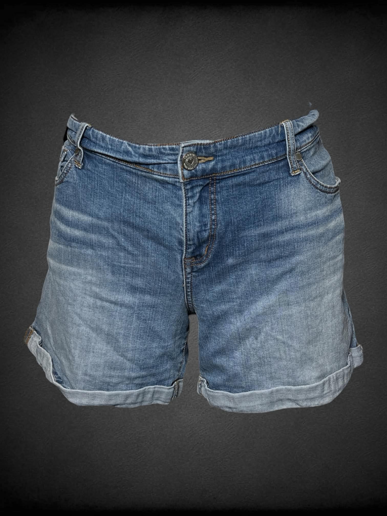 1X Torrid blue denim shorts